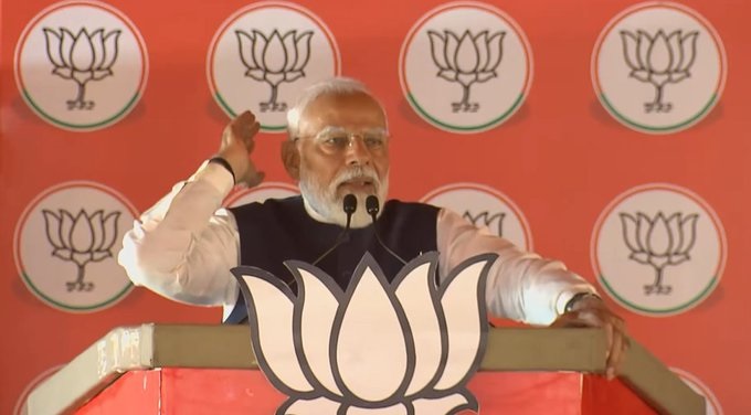प्रधानमंत्री नरेंद्र मोदी का कांग्रेस व आरजेडी पर तगड़ा प्रहार – कहा घमंडिया गठबंधन