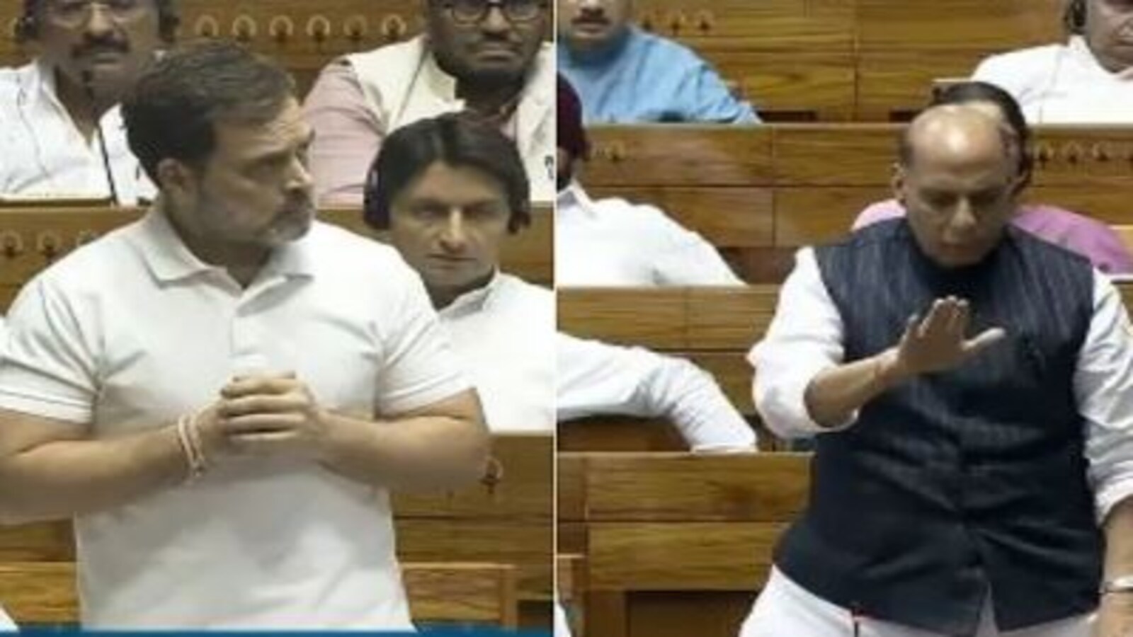 लोकसभा में राजनाथ सिंह और राहुल गांधी के बीच गरमागरम बहस: ‘गुमराह करने का प्रयास’ का आरोप